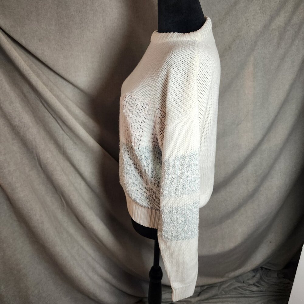 Vintage 80s Pastel Bobble Knit Sweater Acrylic W Sz L Retro Cottagecore grandma - Picture 2 of 9